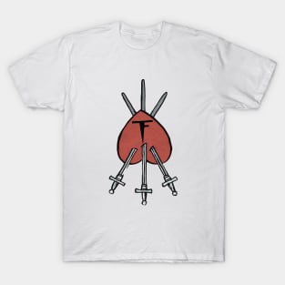 Thinky Flesh Three of Swords T-Shirt